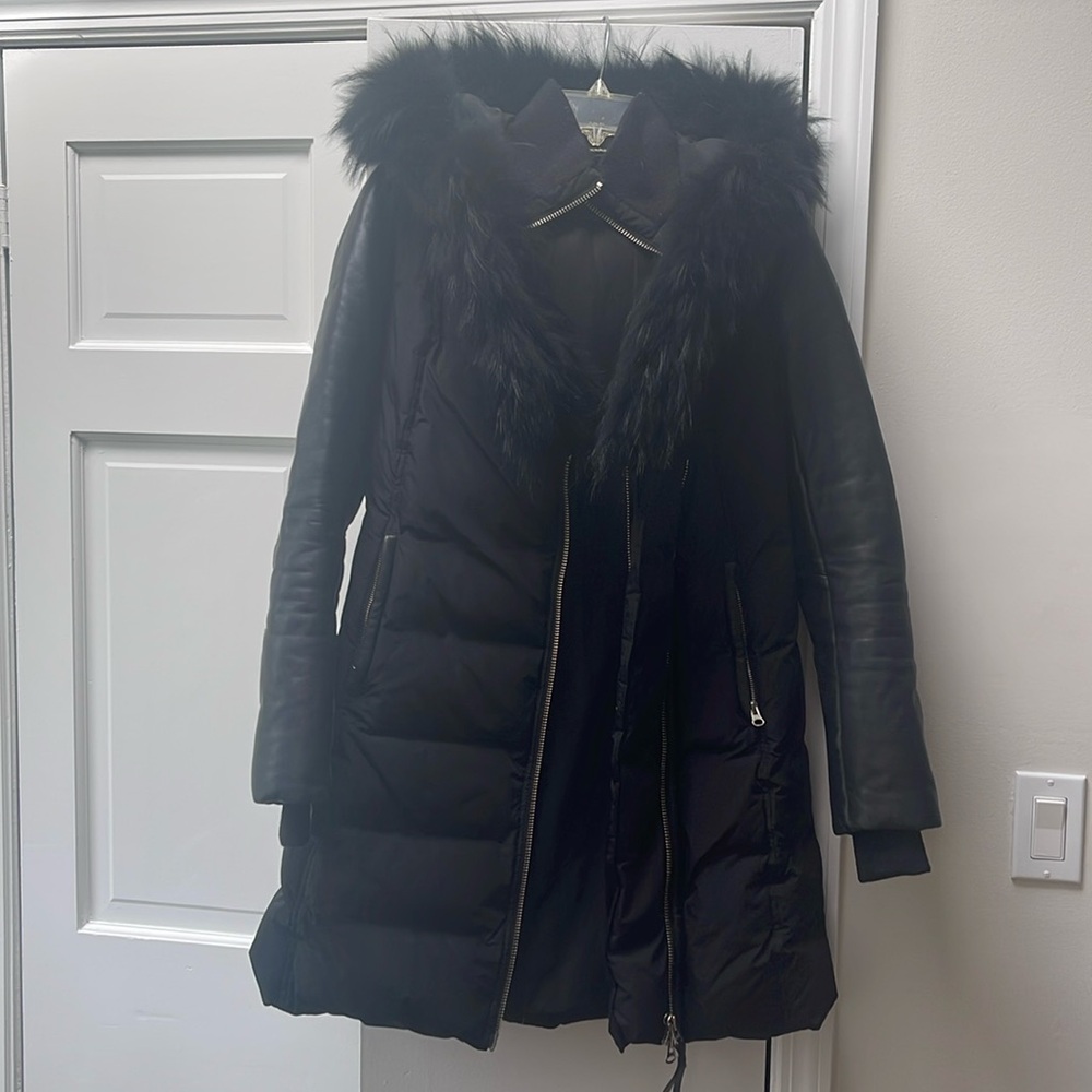 Mackage Puffer Winter Jacket with Leather Details